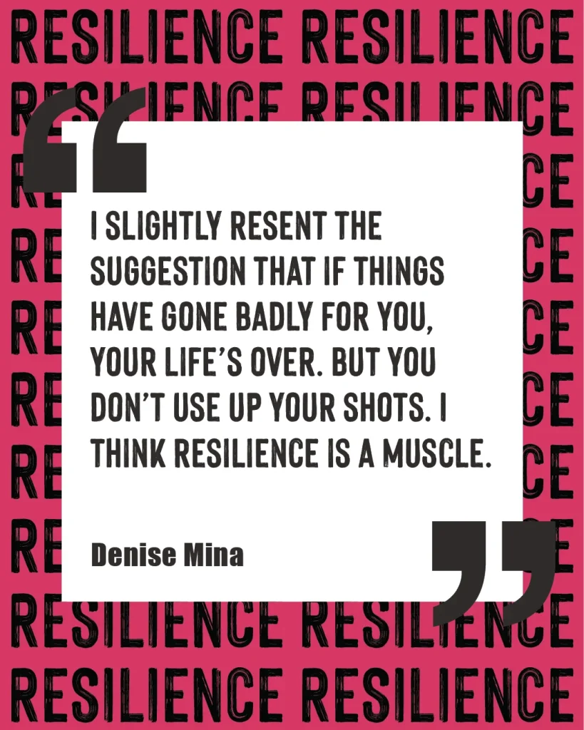 Denise Mina Resilience campaign artwork