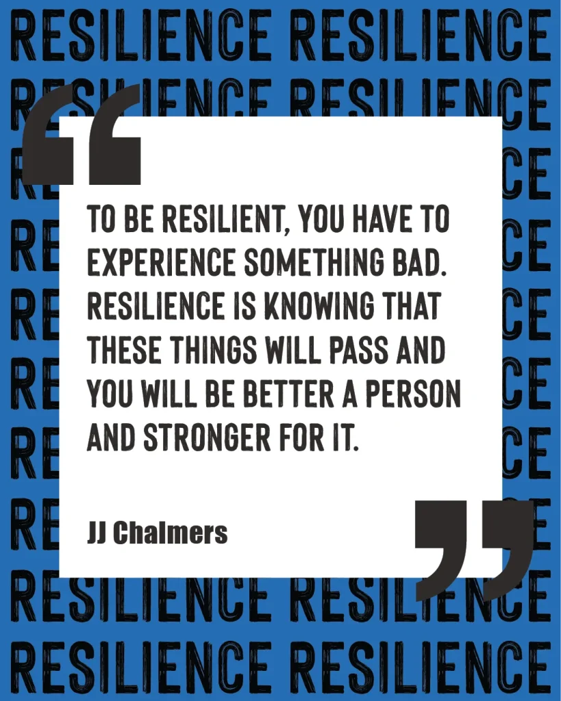 JJ Chalmers Resilience campaign artwork